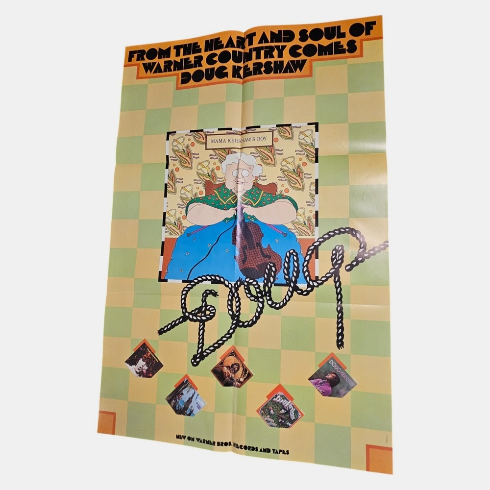 Doug‎ Kershaw Mama Kershaw's Boy Promo Albums Poster 24x35.5 Warner Bros 1970s